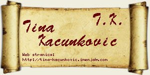 Tina Kačunković vizit kartica